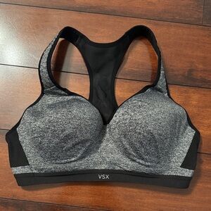 VSX Heathered Black Sports Bra